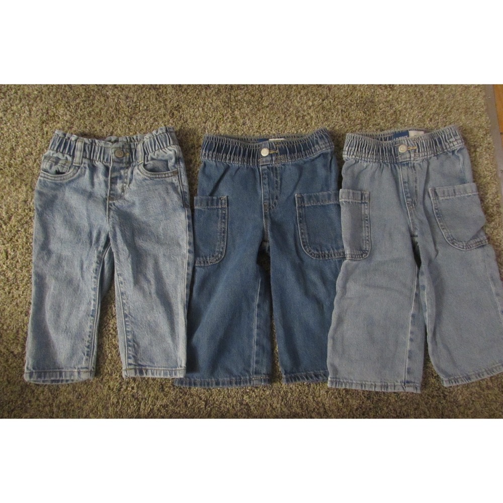 Baby Girl jeans Bundle 18mth  Cat & Jack Old Navy Denim Elastic Waist 3 Pair